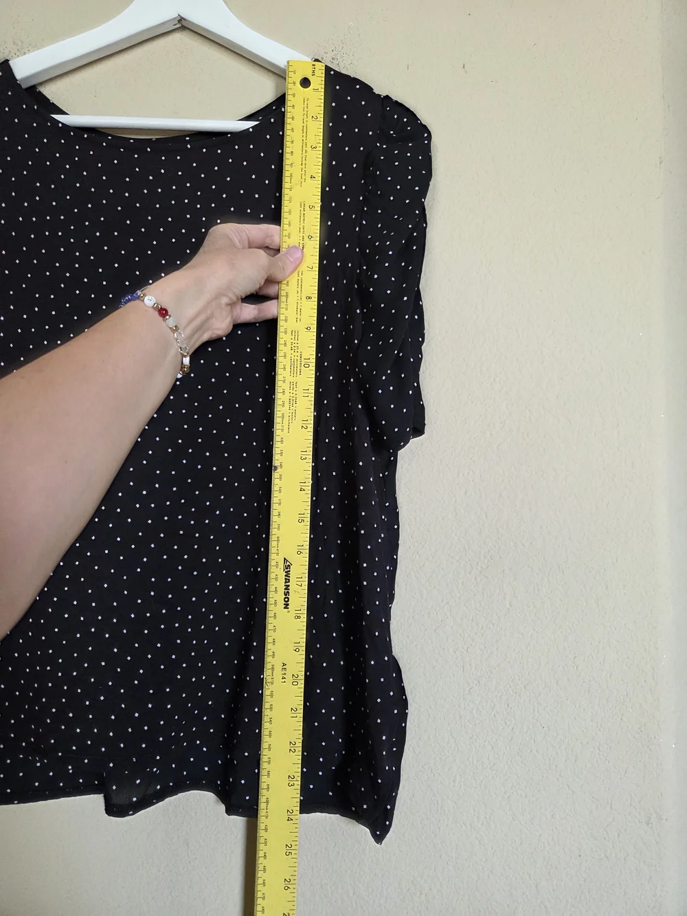Loft Black Polka Dot Short Sleeve Blouse